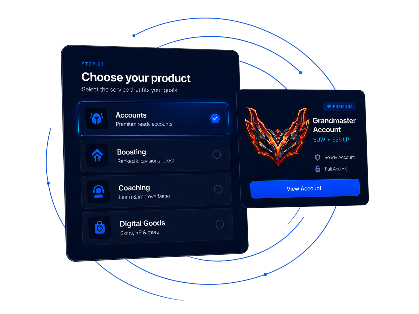 Account cards illustration